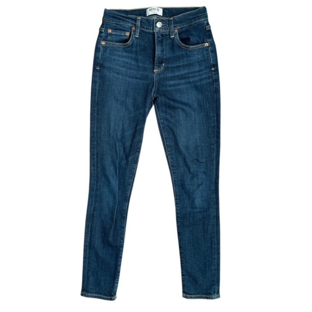 AGOLDE Jeans Womens 25 Sophie High Rise Skinny Dark Blue Indigo EUC